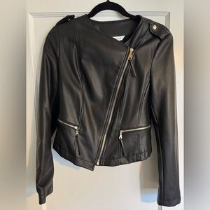 White House Black Market Black Leather Jacket